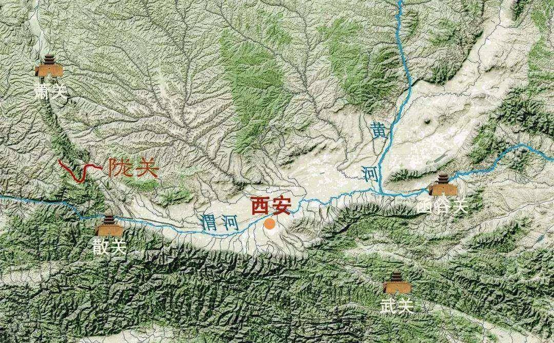 充足物质基础;再者西安战略位置重要,乱世时周围有函谷关,大散关等关