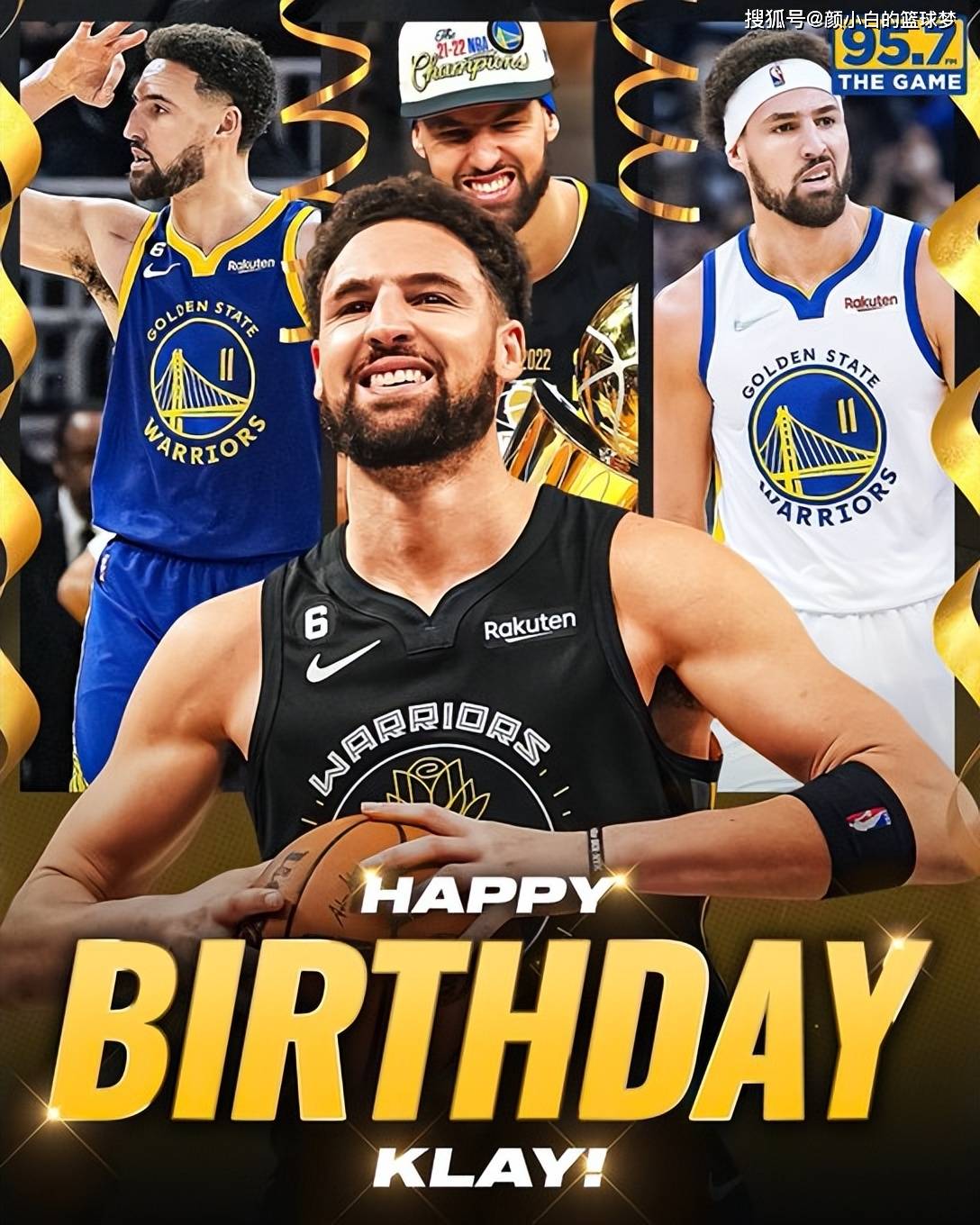 克莱-汤普森在上一场对阵雷霆的比赛中大爆发,33分钟,22中15,三分16中