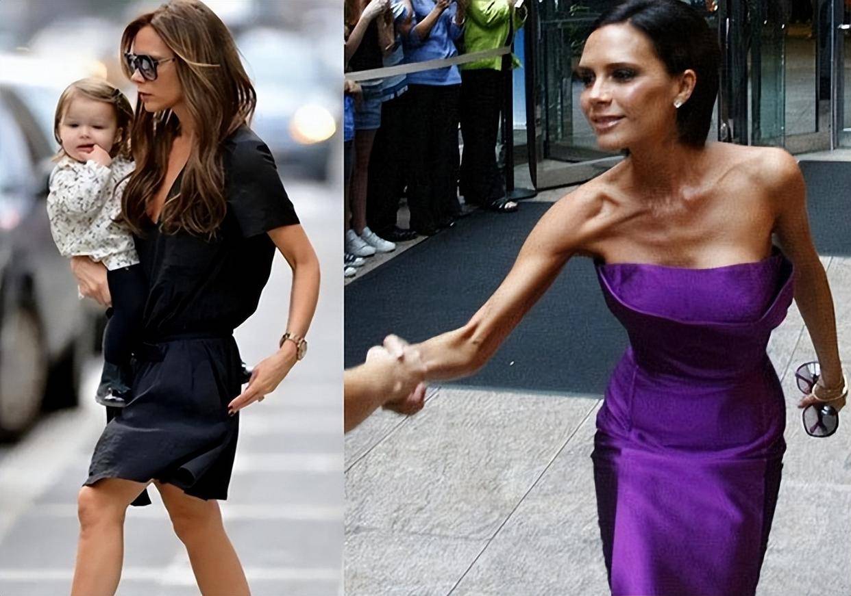 48岁贝嫂瘦骨嶙峋,手指皮包骨青筋暴起,追求"病态美"_小贝_身材_女儿