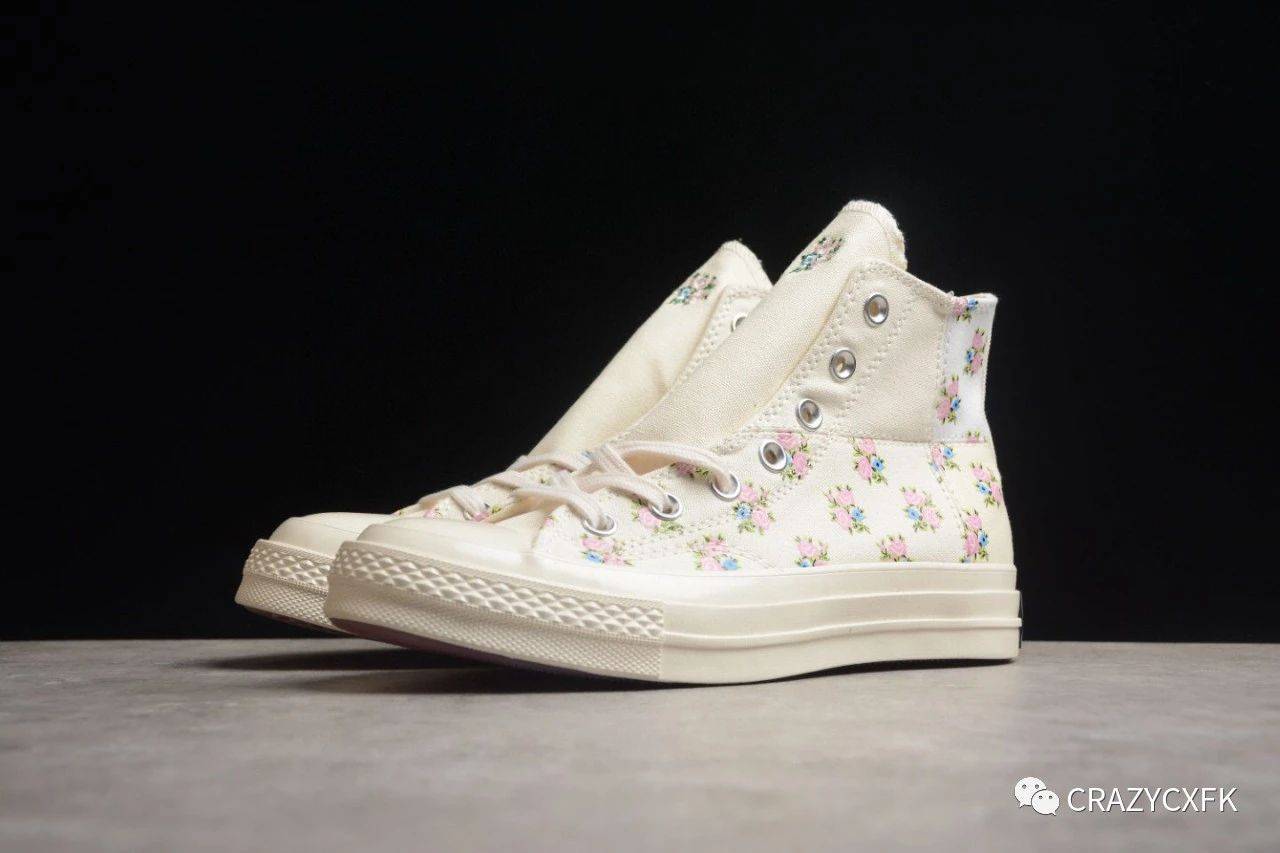 匡威 converse 1970s 刺绣满印小碎花帆布鞋