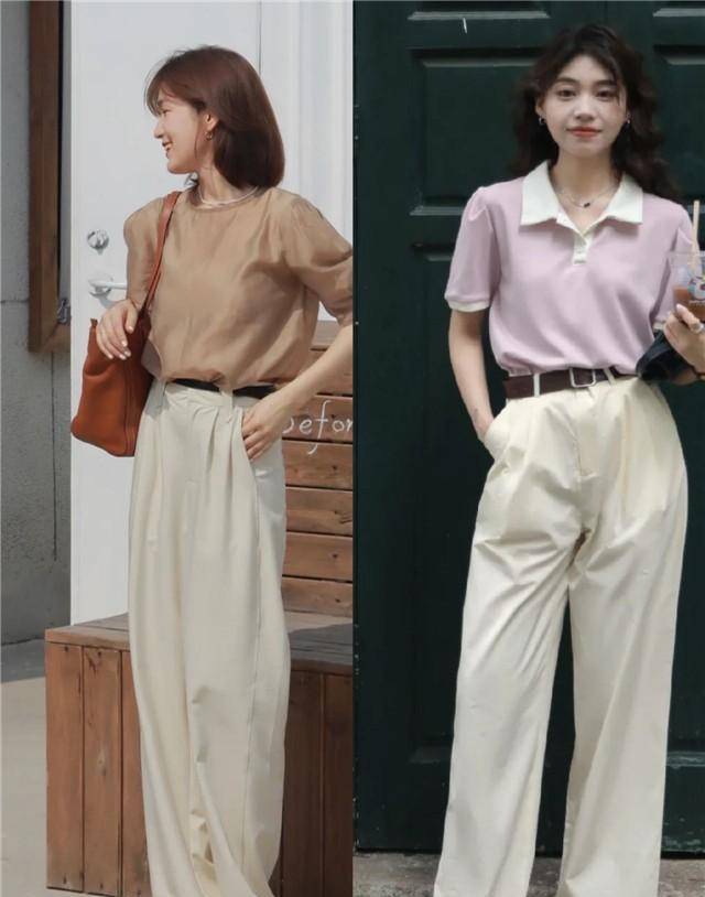 秋天,就得穿"米色裤子",掌握这些穿搭技巧,优雅知性还显气质_身材