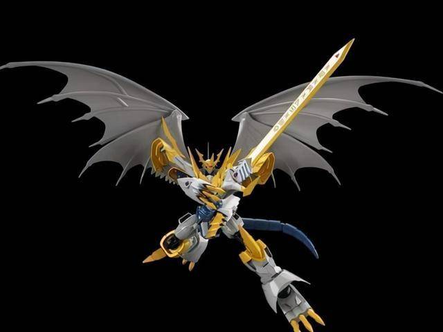 数码宝贝帝皇龙甲兽白帝形态拼装模型预告魔改后超霸气的大翅膀_官方