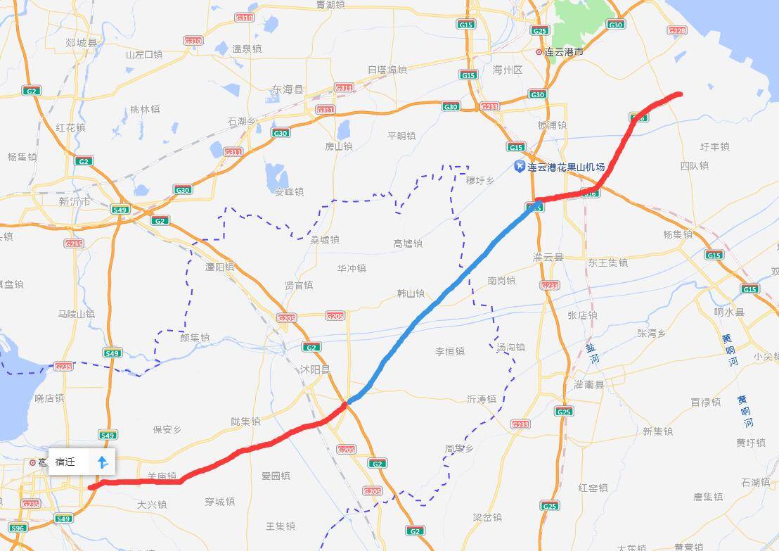原创江苏这条高速连接连云港与宿迁现状是各干各的中间段还未开工