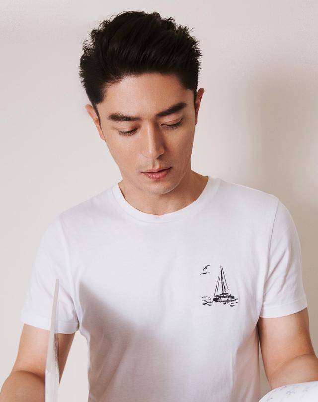 霍建华的鼻子鼻梁直挺,山根高,鼻翼大小适中.