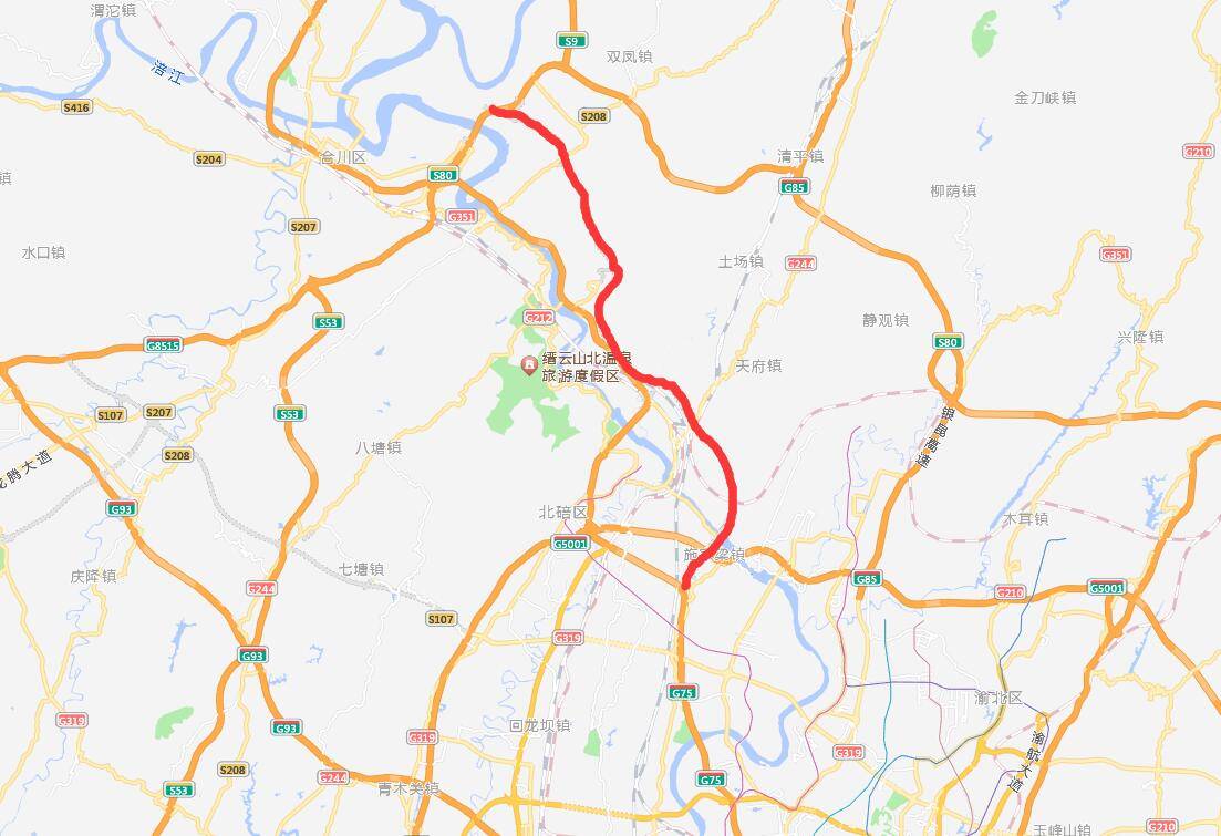 合川至十塘线路图图片