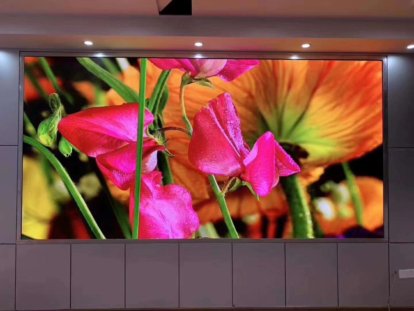 200人的多功能会议室做12平方室内p2.5全彩led屏行不行?