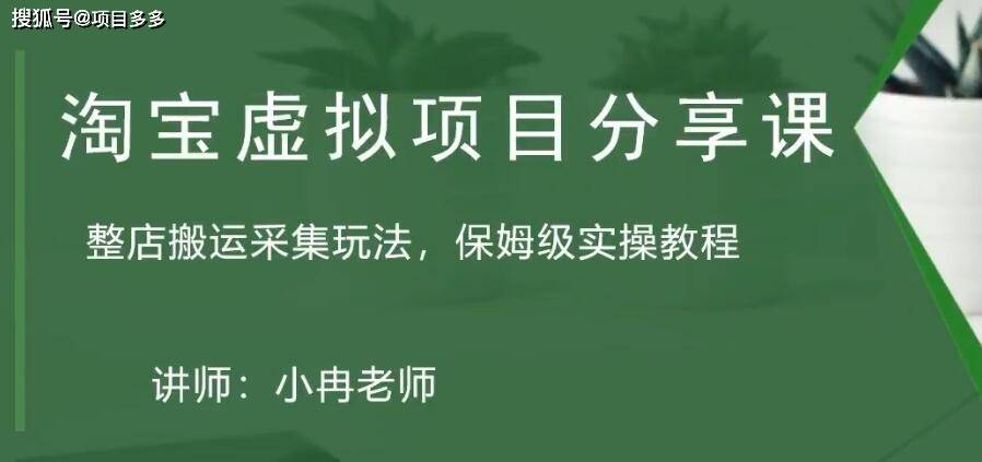 淘宝虚拟整店搬运收罗弄法分享课:整店搬运收罗，保母级适用教程