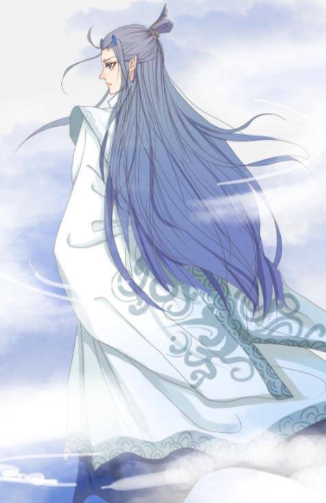 在电影中敖丙总是一袭白色的衣服,蓝色的头发,他虽然贵为龙王的太子