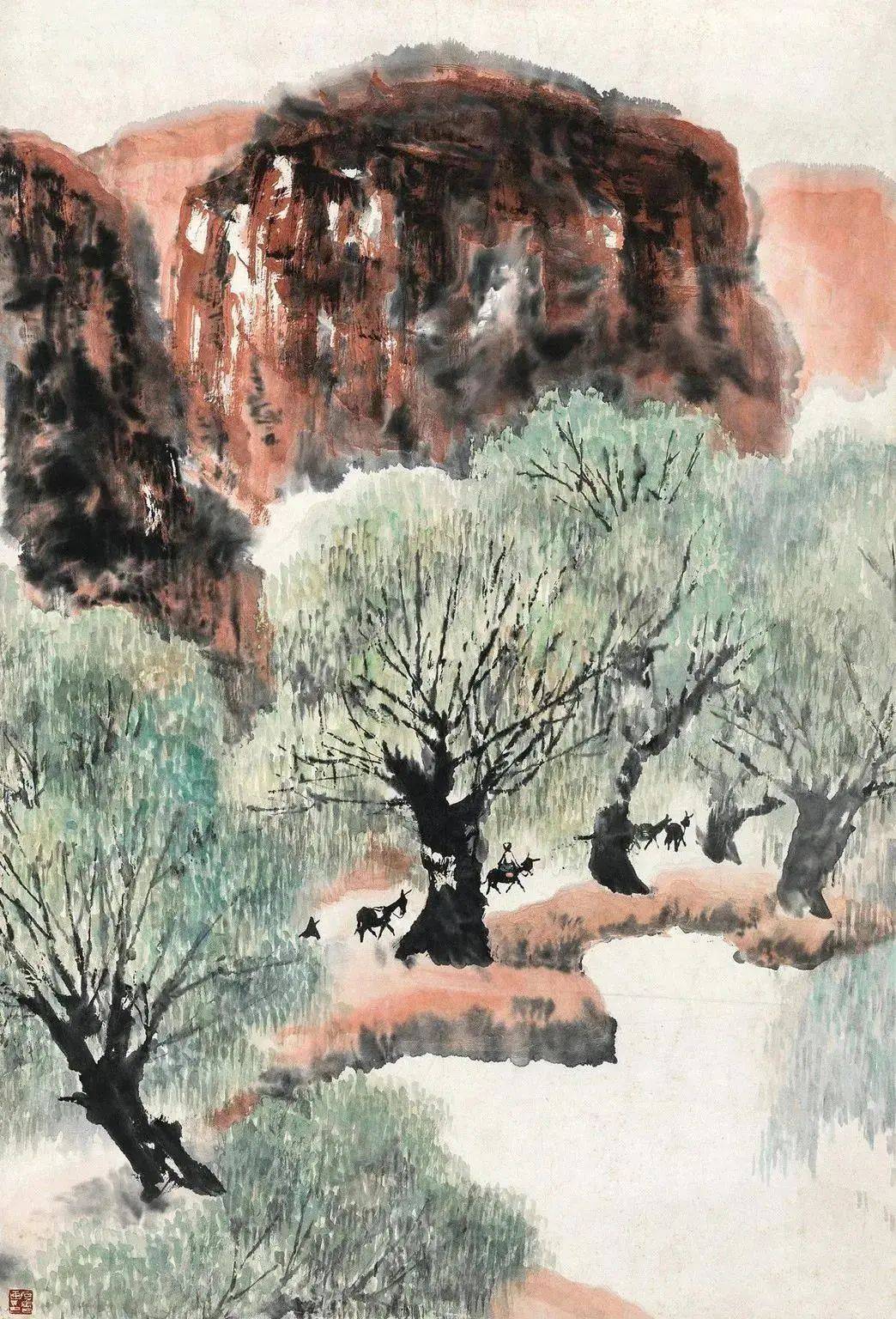 长安画派代表画家石鲁,六十幅画作欣赏_陕北_笔墨_绘画