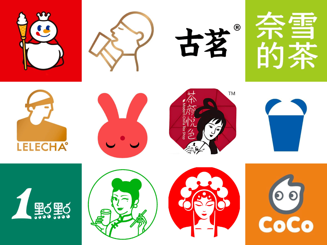 新茶饮品牌logo;图片来源 各品牌官方微信公众号前言奈雪的茶换logo