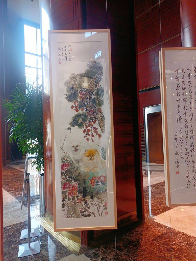 晨嫣曌诗词贺著名表演艺术家赵丽蓉之子国家一级书画师盛大鸣老师画展