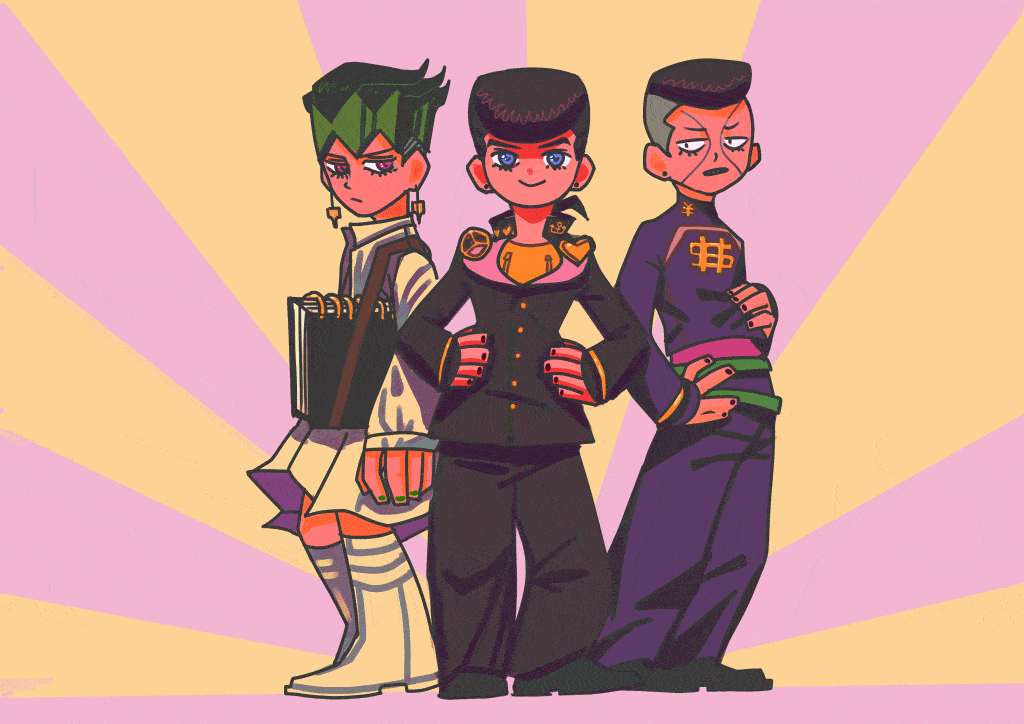 jojo:如果乔斯达家星星印记长在臀部,会是怎样的画风_二乔_承太郎