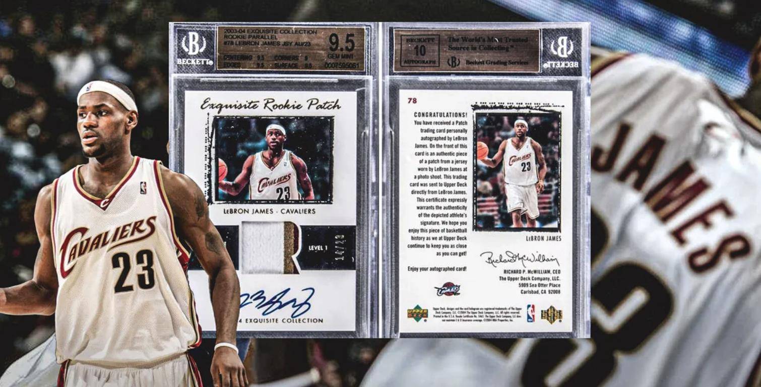 据tmz体育报道,洛杉矶湖人队巨星勒布朗·詹姆斯的新秀签名球星卡,将