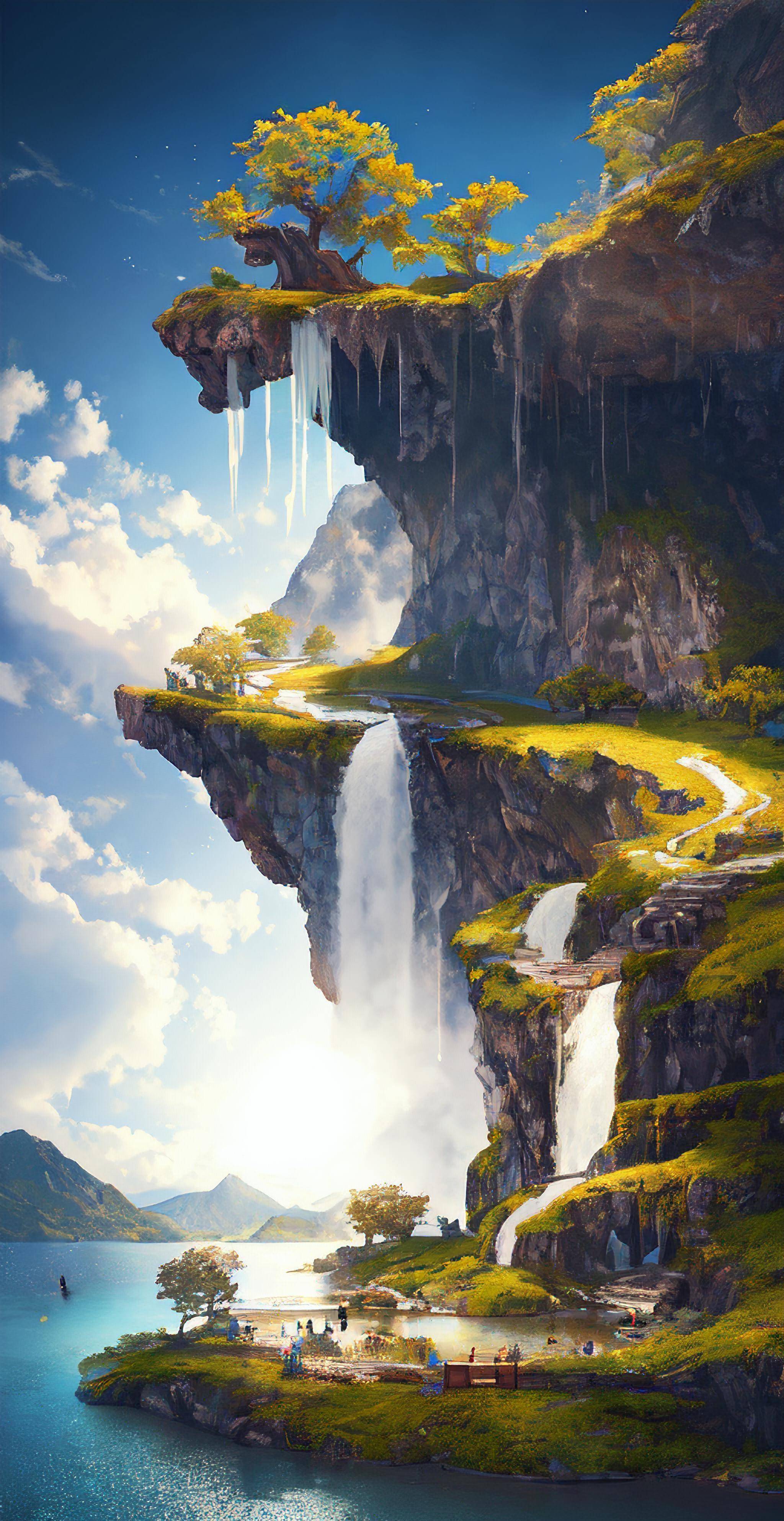 ai绘画!山峰云雾神秘雨林 高山雨林的壮丽风景 神秘且美丽!