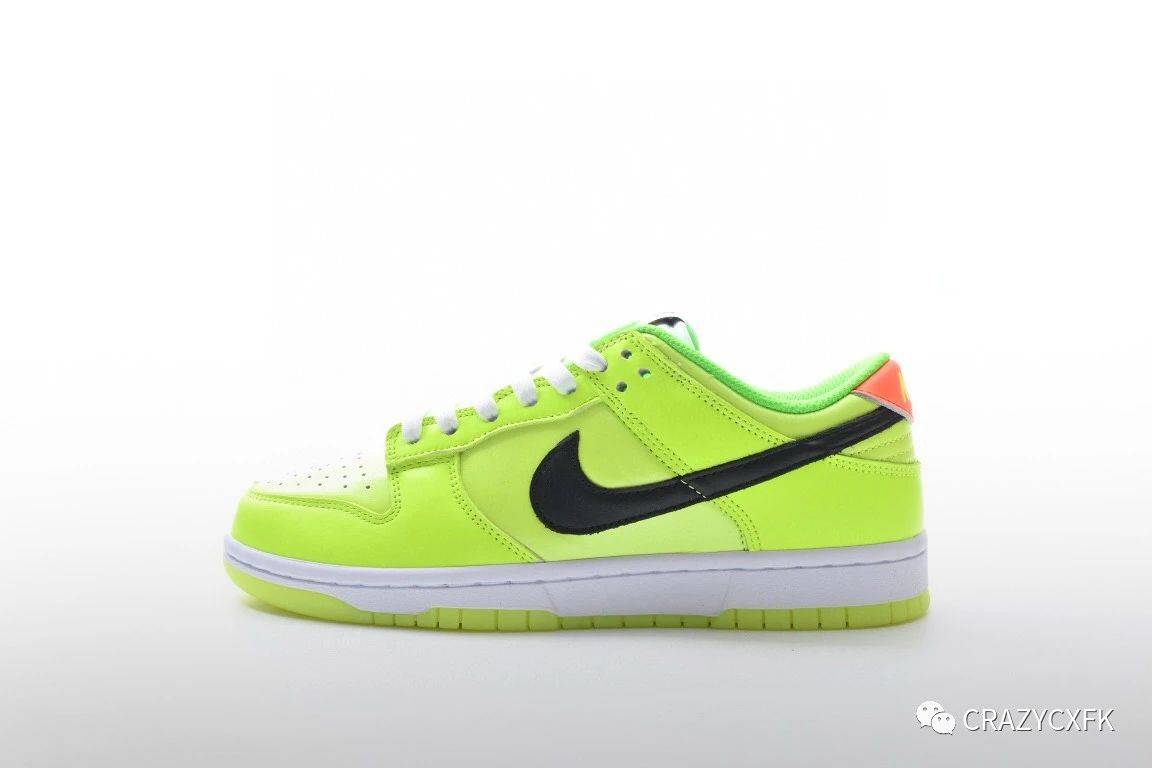 dunk low glow in the dark 荧光绿低帮运动板鞋_鞋舌_绿色_橙色