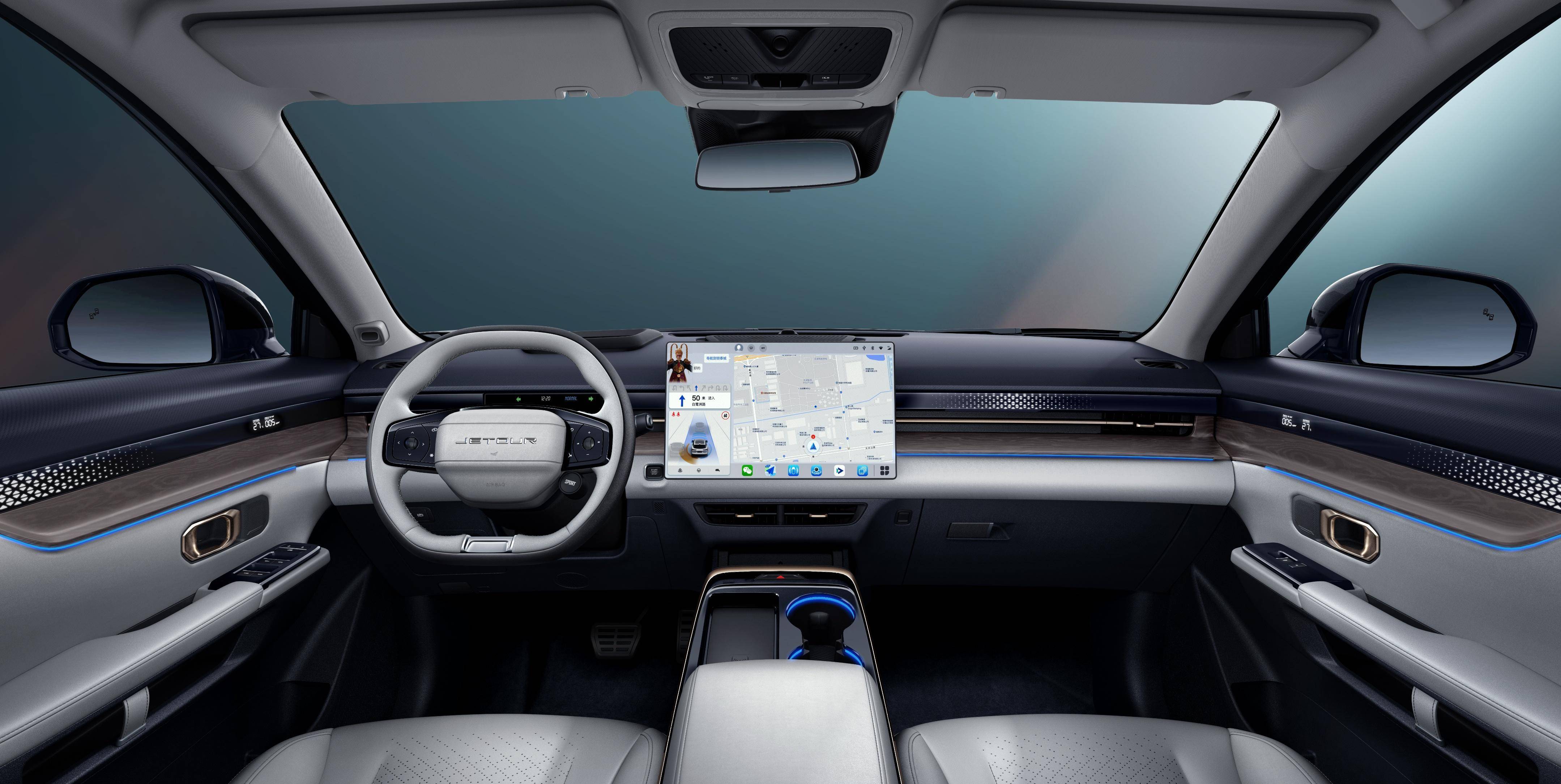 中控屏配备腾讯生态系统,可以