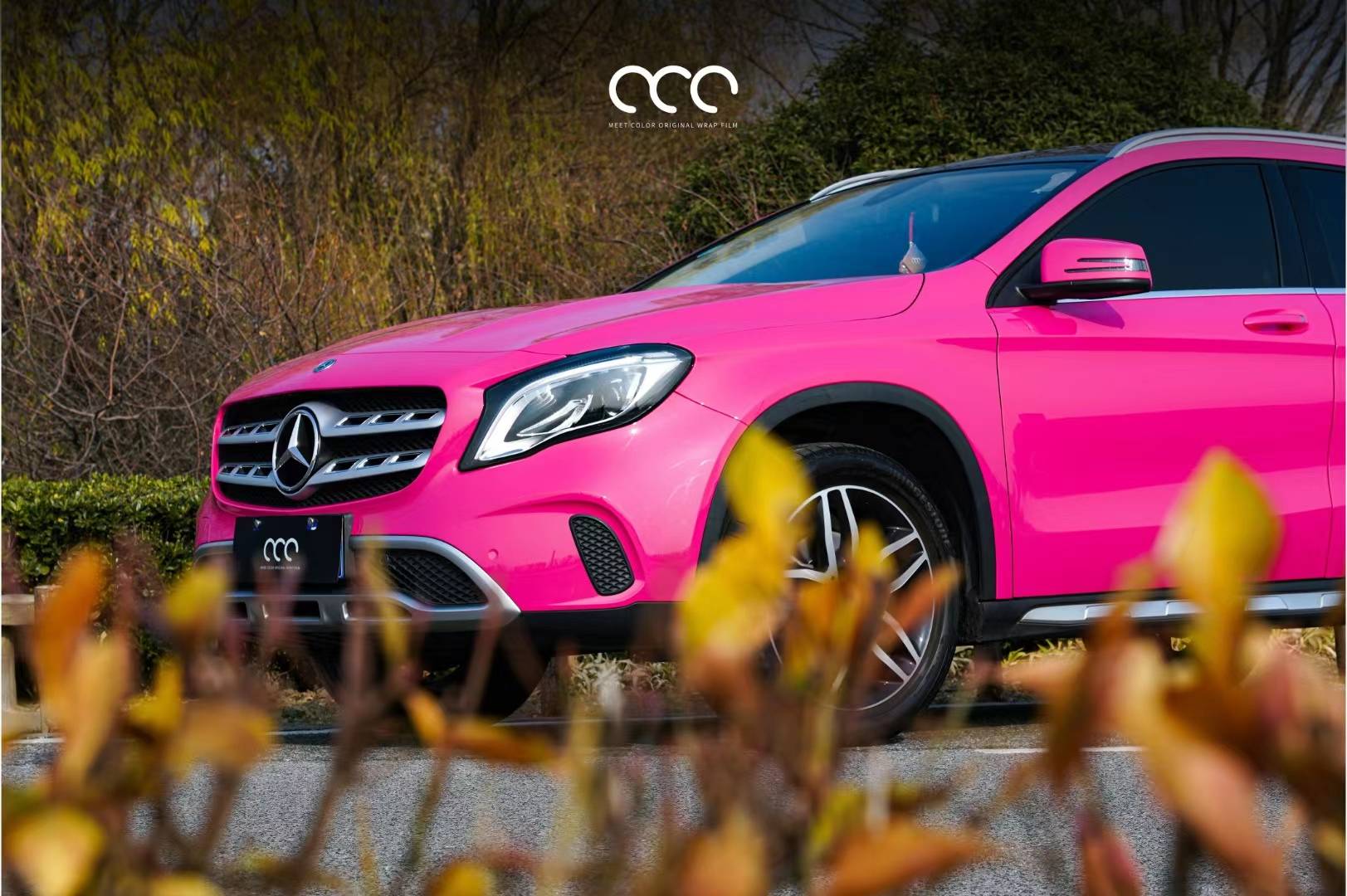 奔驰gla漫彩改色膜甜菜根紫,甜辣上线_全国