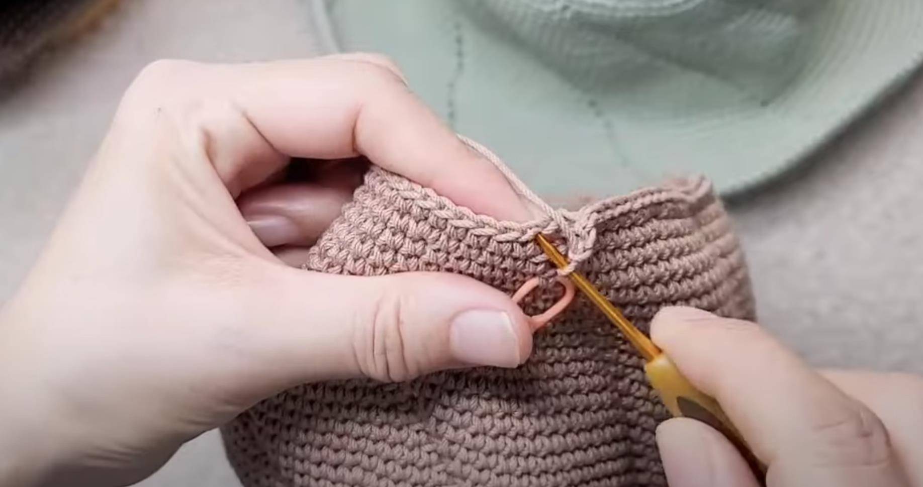 遮阳帽清爽简约就很好看,螺旋纹遮阳帽教程,学会了不用买遮阳帽_示范