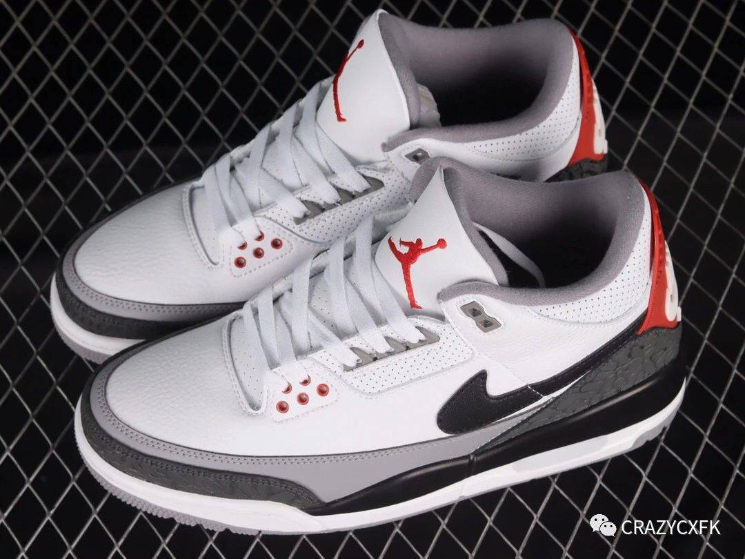 乔丹air jordan 3 tinker hatfield nrg 黑白红手稿爆裂纹汀克篮球鞋