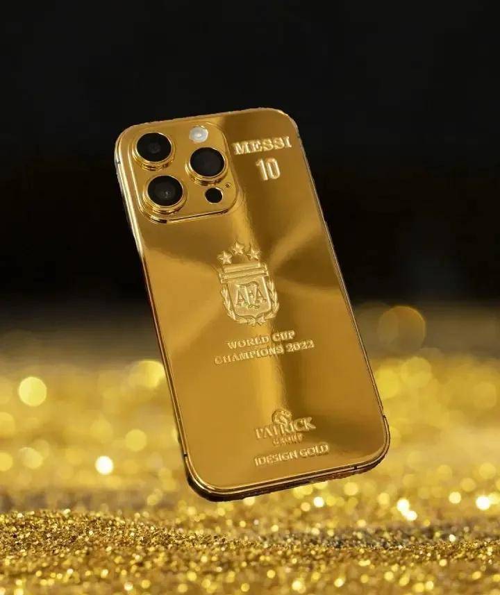 梅西为队友定制24k纯金打造的iphone 14 pro_gold_idesign_游戏