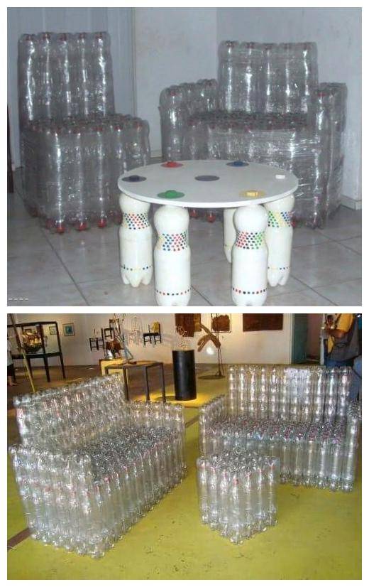 4个可乐瓶做凳子图片