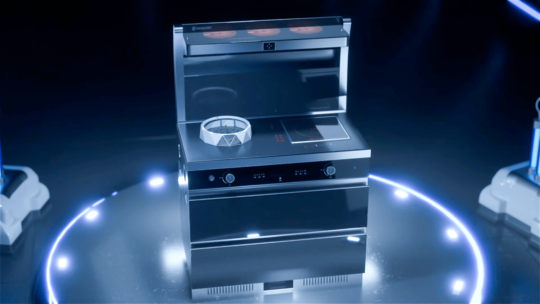 板川纯电集成灶,创新电能明火燃烧技术,4.