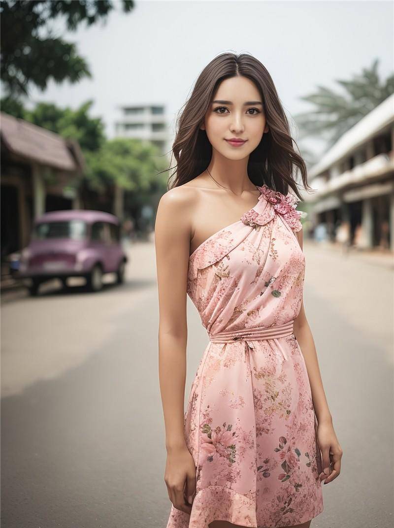 柬埔寨时尚行之西哈努克,露肩纱裙性感甜美_裙子_文化_城市