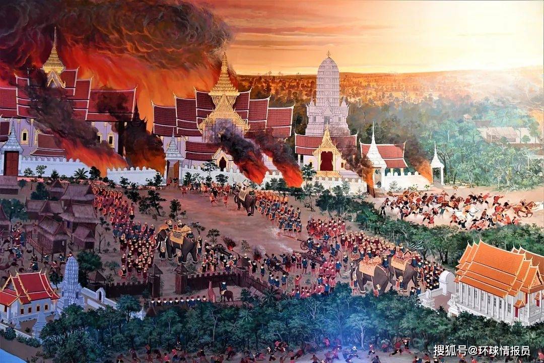 最后掳走了部分百姓,并一把火将大城付之一炬,泰国阿瑜陀耶王国就此