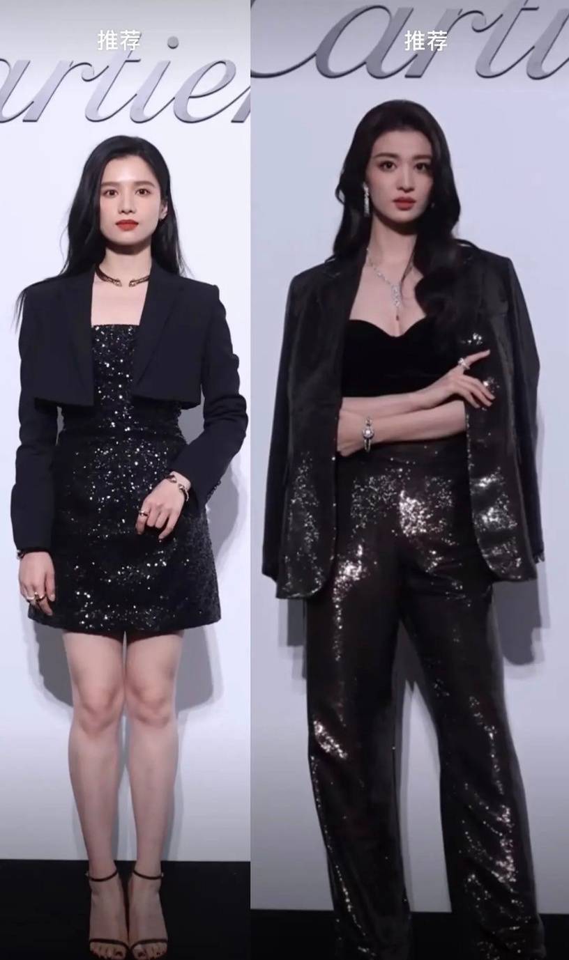 微博而之前张婧仪和李一桐,金晨同框,三人在镜头前看上去身高差不多