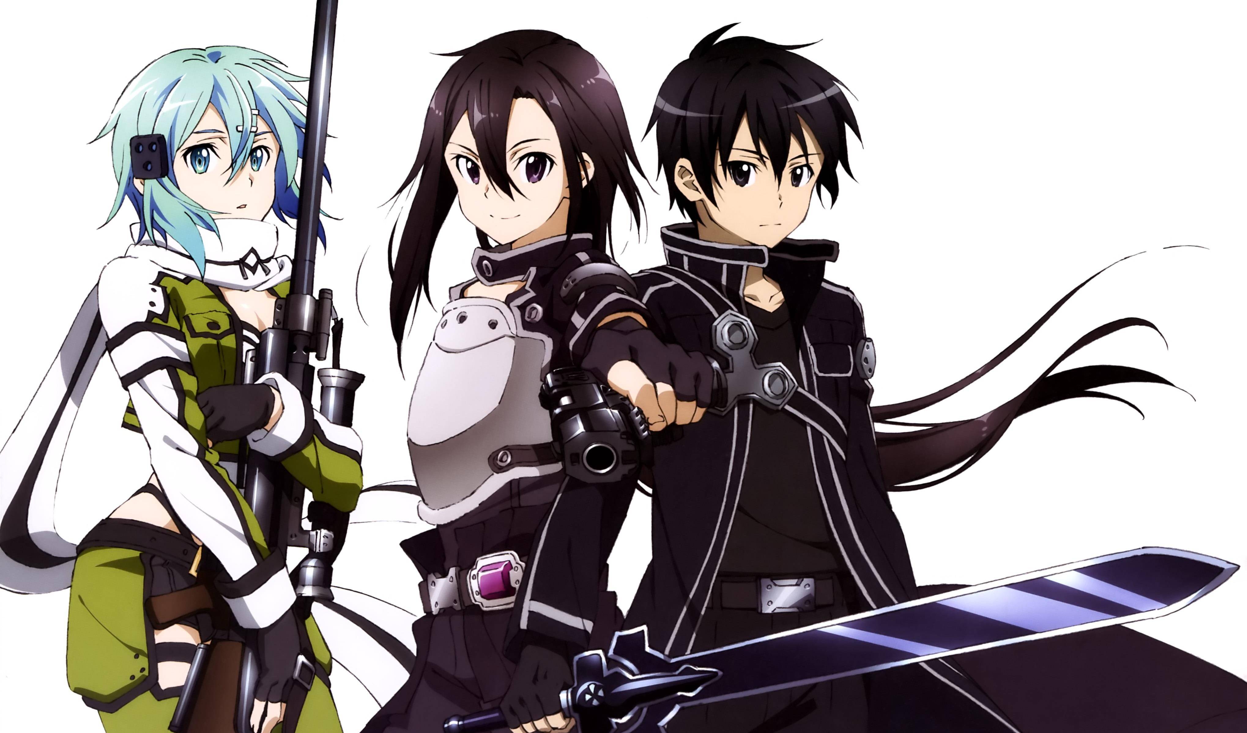 因为游戏杀人事件,桐人接受了菊冈诚二郎的委托,进入以枪战为主的ggo