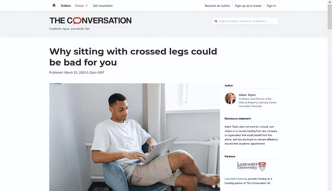 Why sitting with crossed legs could be bad for you