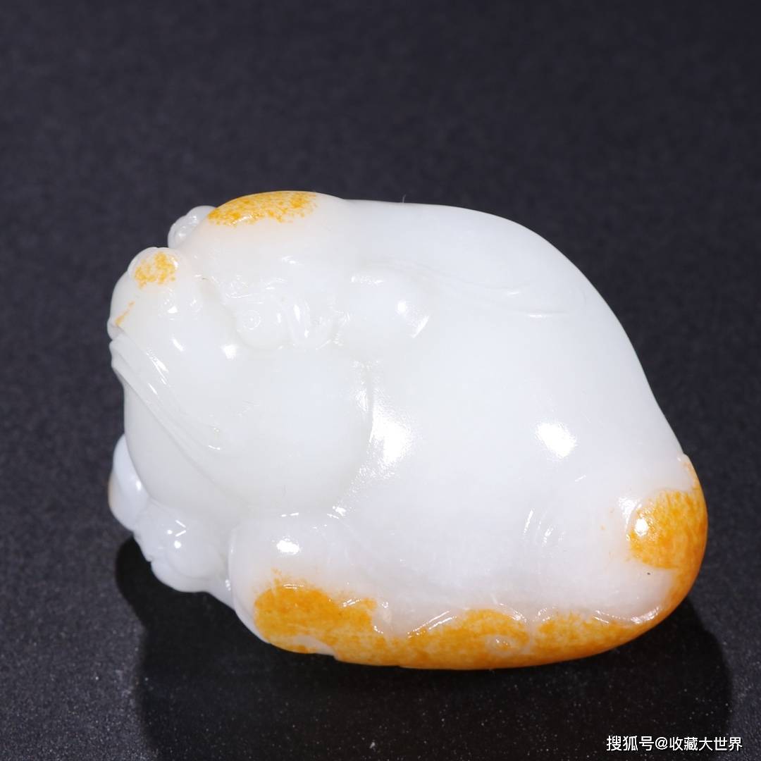 回流【和田玉籽料 招财玉蟾 摆件】_精工_敏捷_姿态