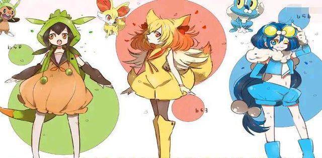精灵宝可梦:精灵们集体拟人化,都是最靓的仔,女精灵太可爱_动画_宝贝