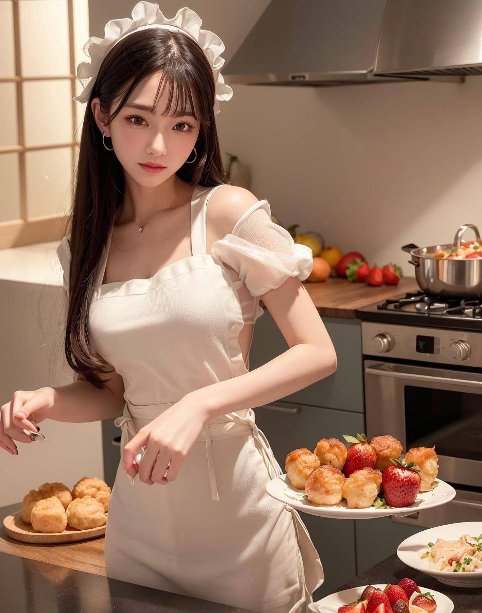 ai绘图每日分享第⑨期:五一你们去挤景区,小厨娘在家大显神威~_in_coo