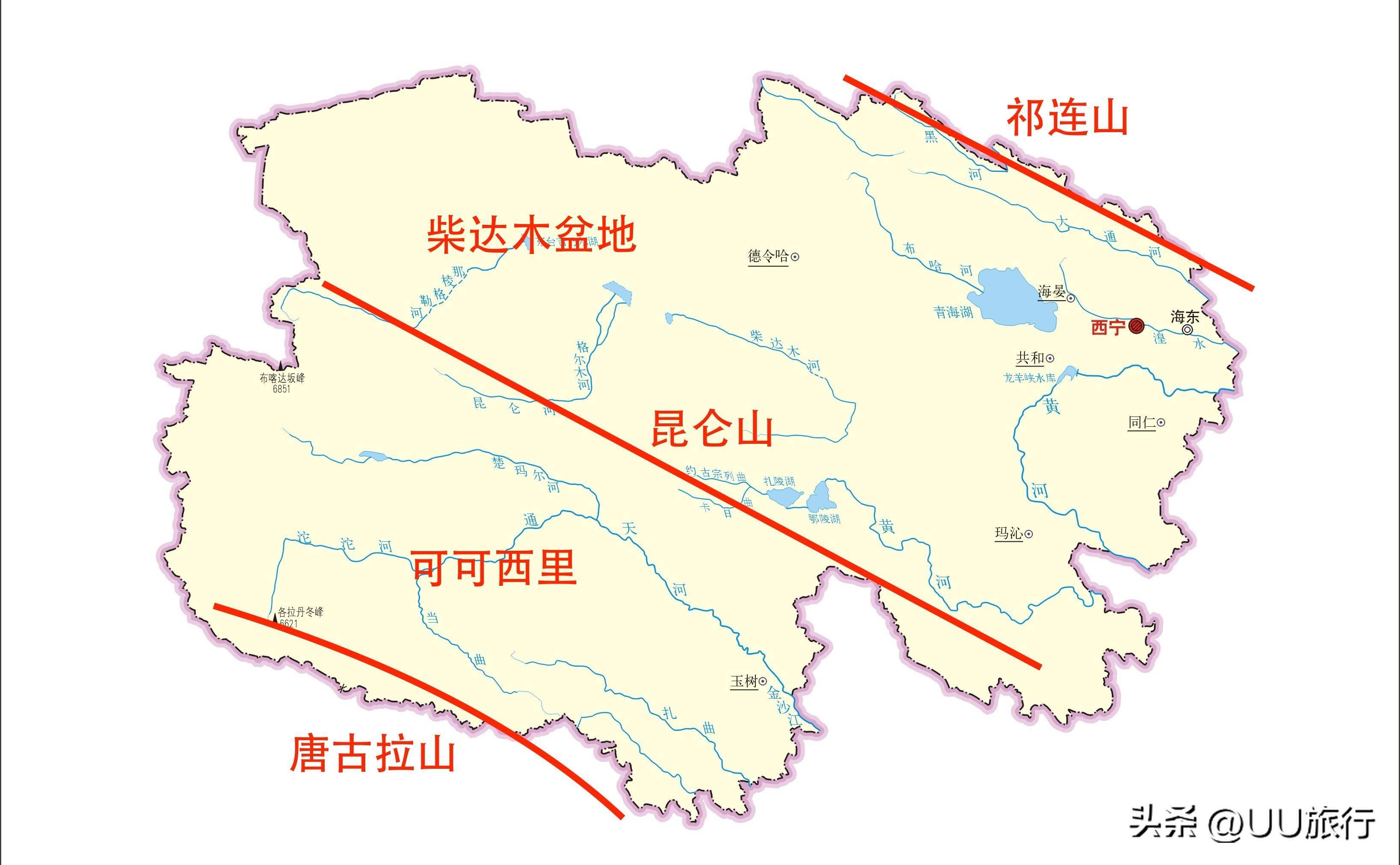 青海山脉地形图全图图片