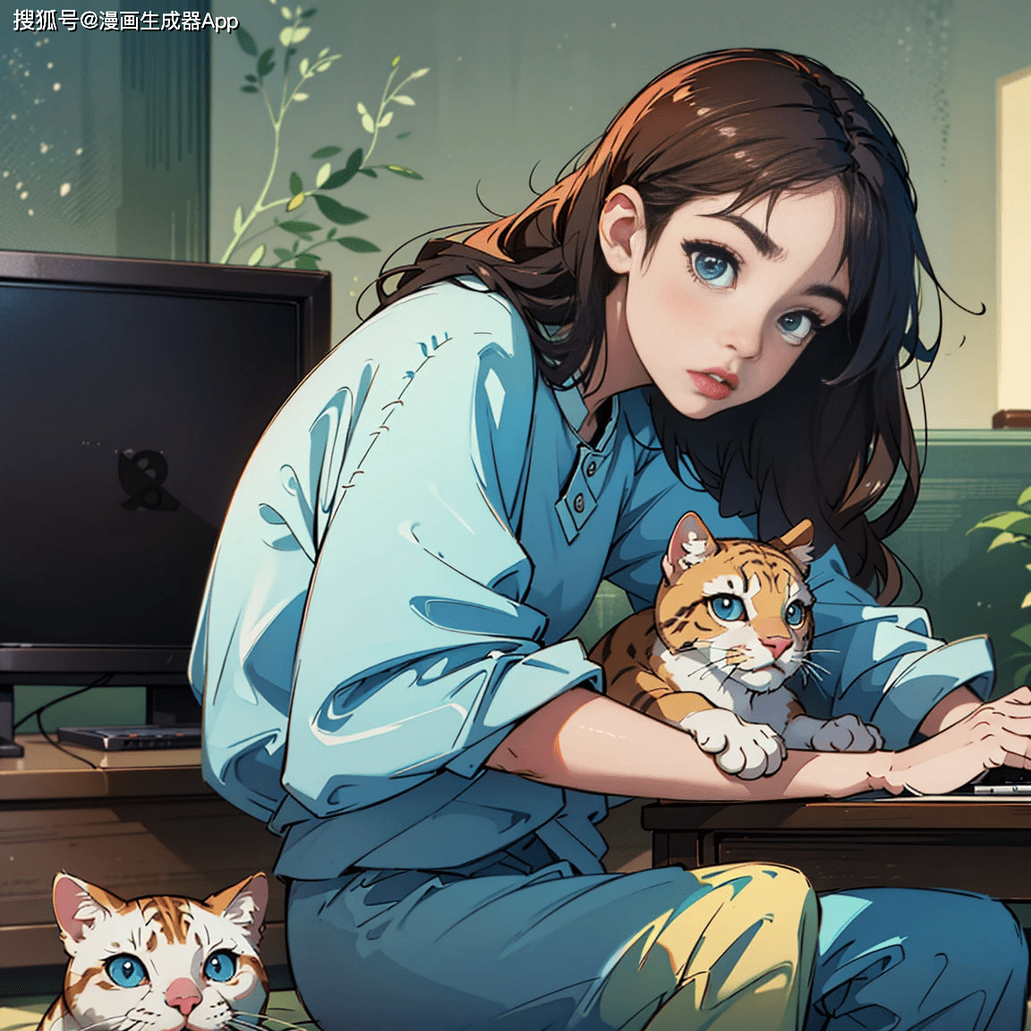 ai绘画之宅女写真:居家用漫画生成器的形式享受独处美好时光_生活