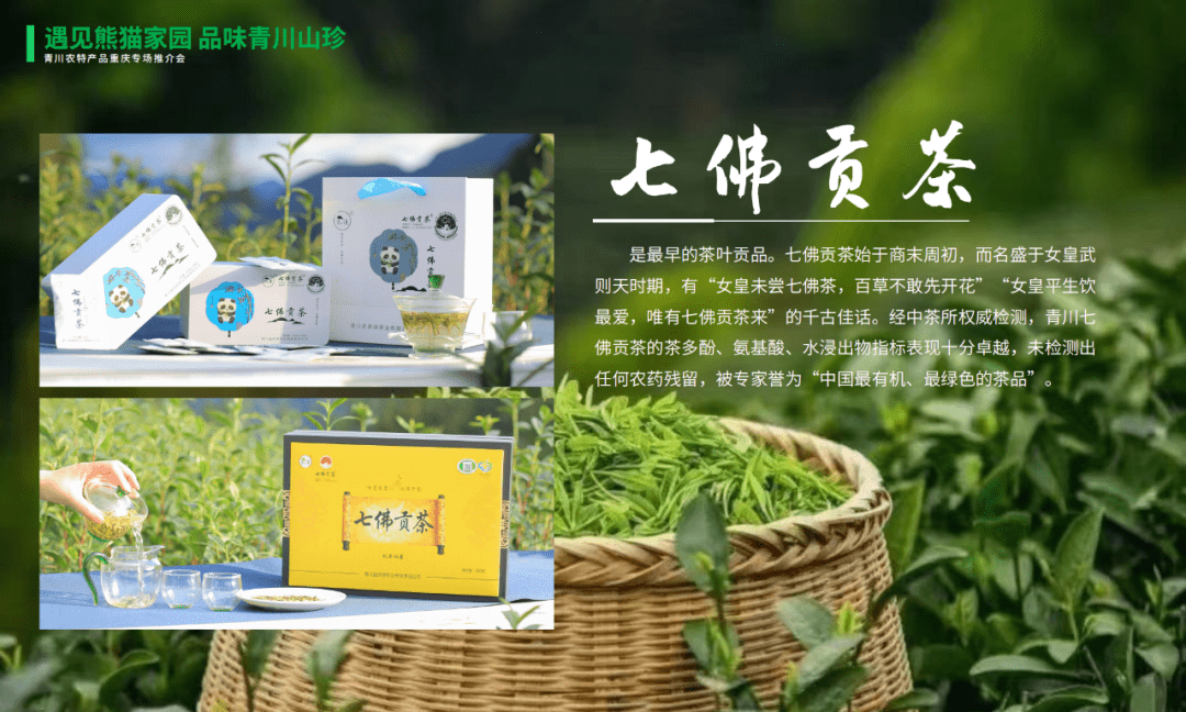 联系方式:13618125153联系人:罗先生青川不仅盛产七佛贡茶,竹荪,蜂蜜