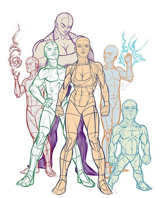 米塔在线原画培训:人体结构的基础知识介绍_姿势_身体_比例