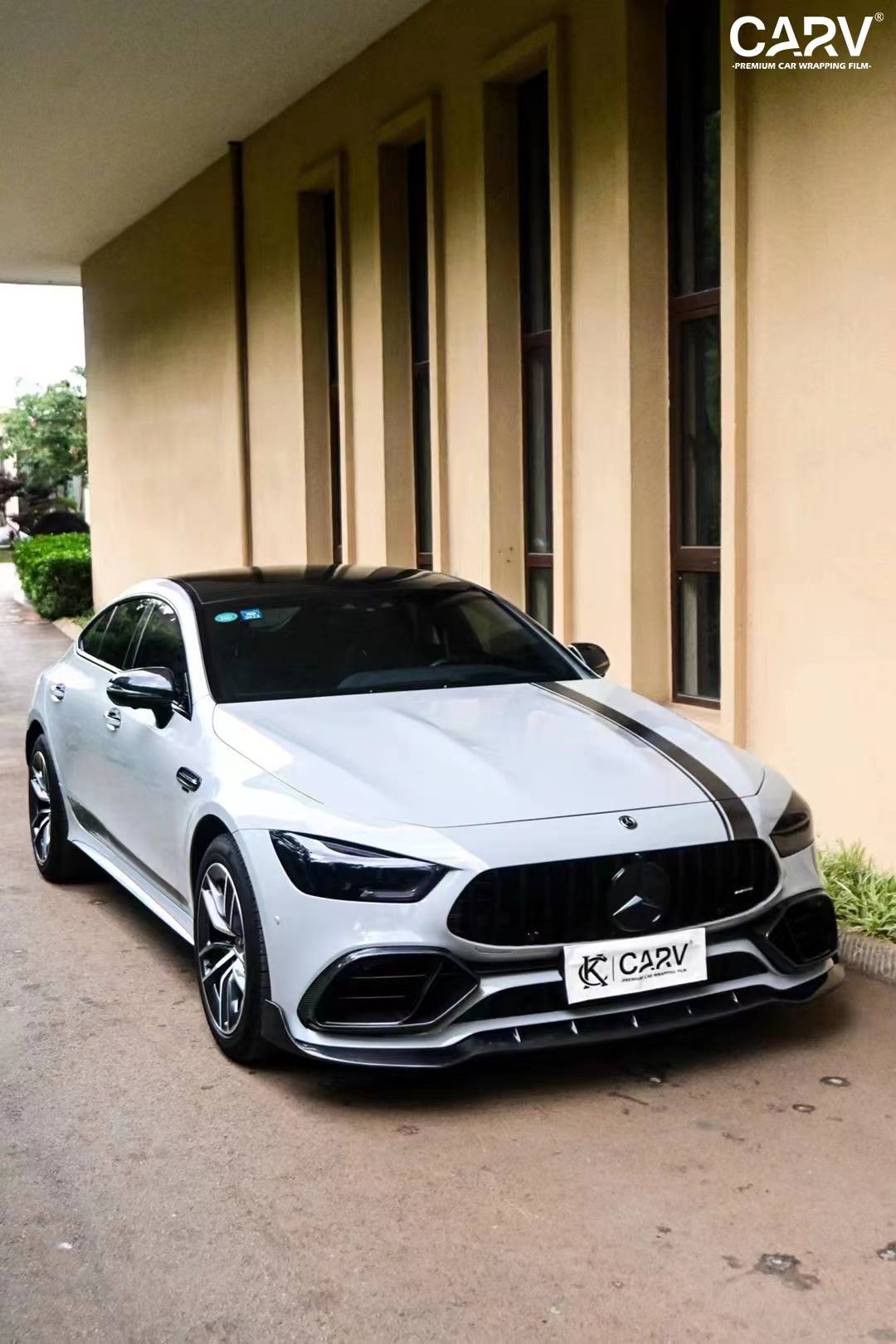 奔驰gt50卡孚改色膜白金保时捷亚灰,百看不厌,百搭之色_搜狐汽车_搜狐