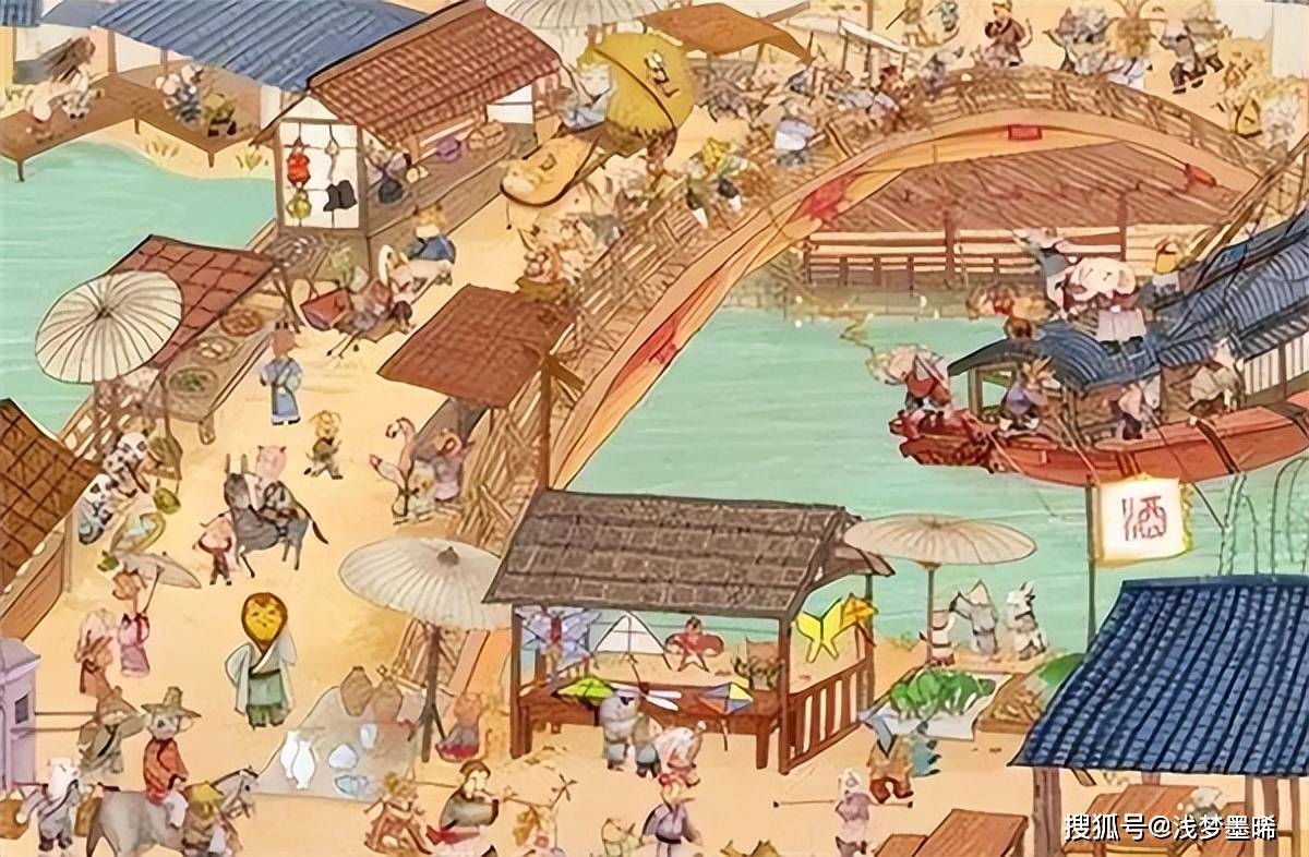 将清明上河图放大,看到一尴尬场景,树下睡觉小伙在干什么?