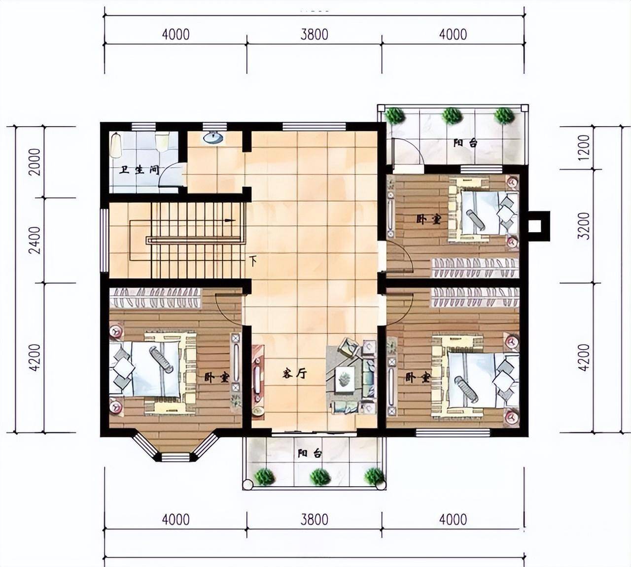 15款90平米二层别墅设计图,小户型的舒心,精致的优雅农村自建房