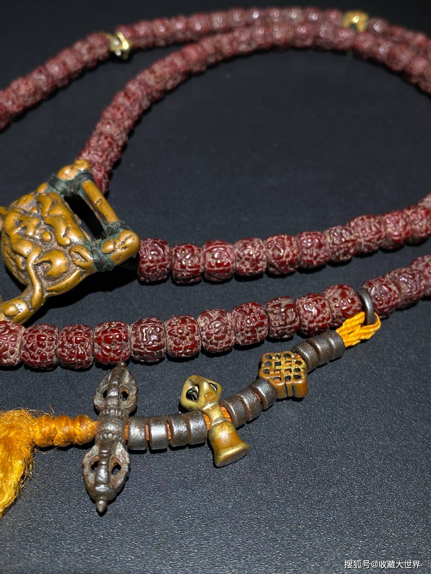 清代 藏传:老金刚菩提 108颗念珠_cm_年份_三通