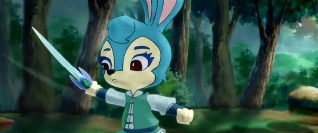 领结蓝兔表情包图片