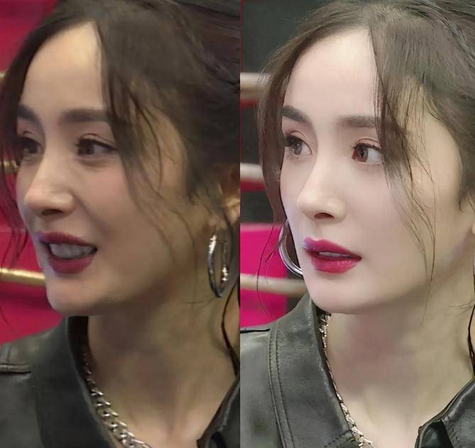 痘痘瑕疵尽显不见少女感杨幂在外的人设一直都是少女,无论演戏还是