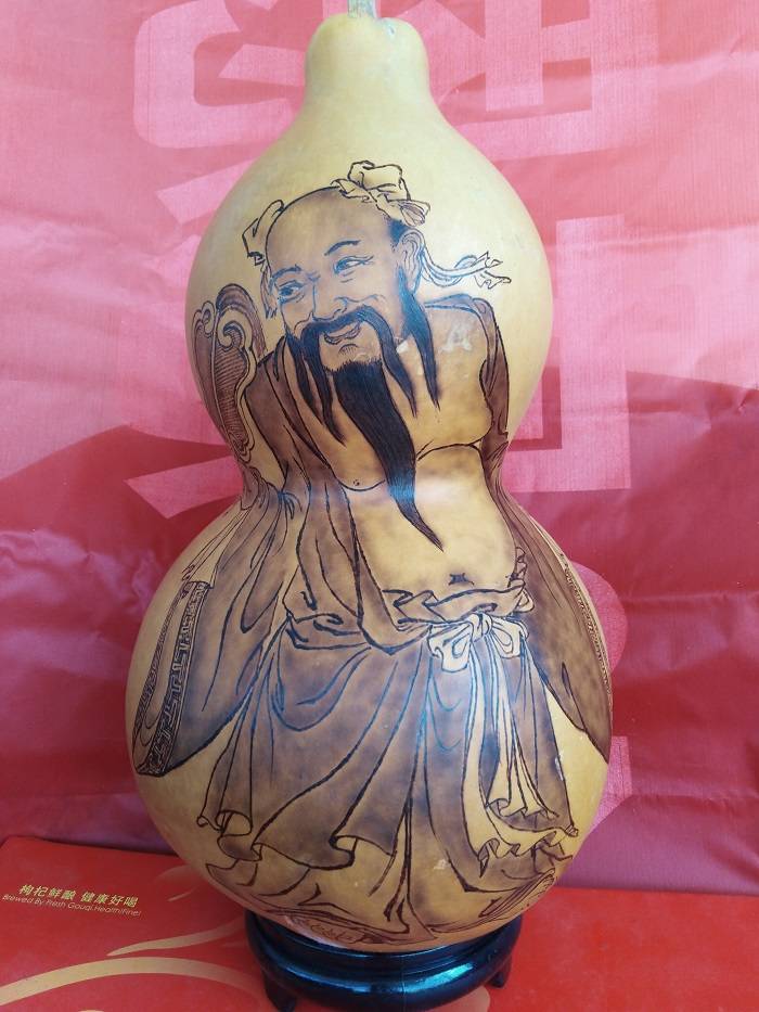 传承书画人物周强一老师的葫芦烙画艺术_文化_莱西市_中国