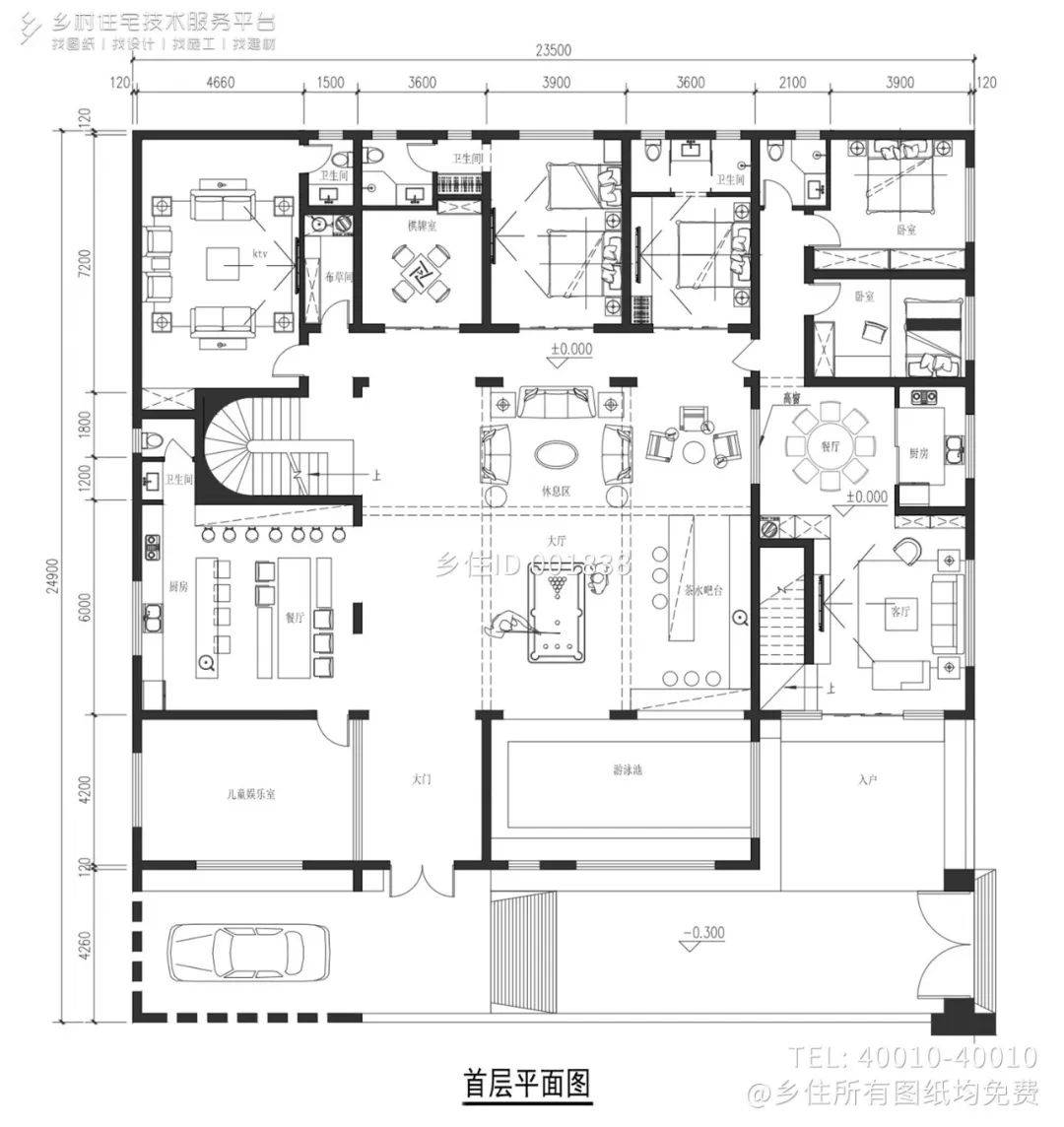 民宿外立面cad图片