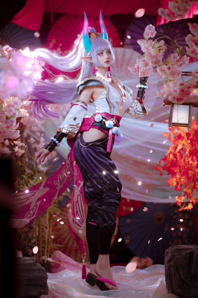 cos:英雄联盟灵魂莲华辛德拉cosplay正片12p-努力的十八魔_伊喵_白嫖