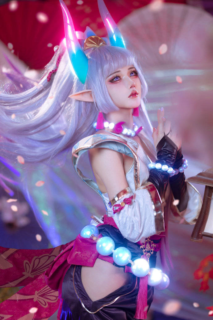 cos:英雄联盟灵魂莲华辛德拉cosplay正片12p-努力的十八魔_伊喵_白嫖