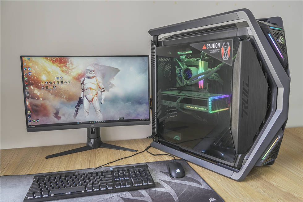 rog纯血旗舰——hyperion创世神机箱的rog全家桶装机_mm_电源_支持