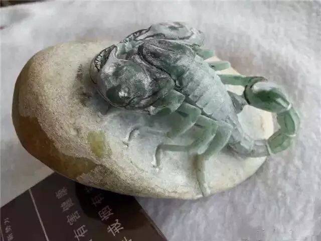 翡翠原石摇身一变成了蝎子-翡翠原石变种原因